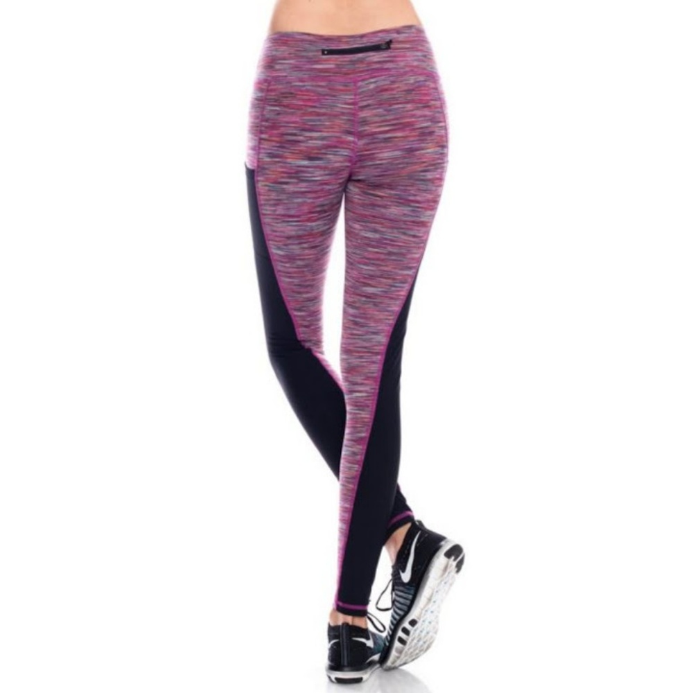 Space Dye Color Block Leggings - Picture 4 of 5